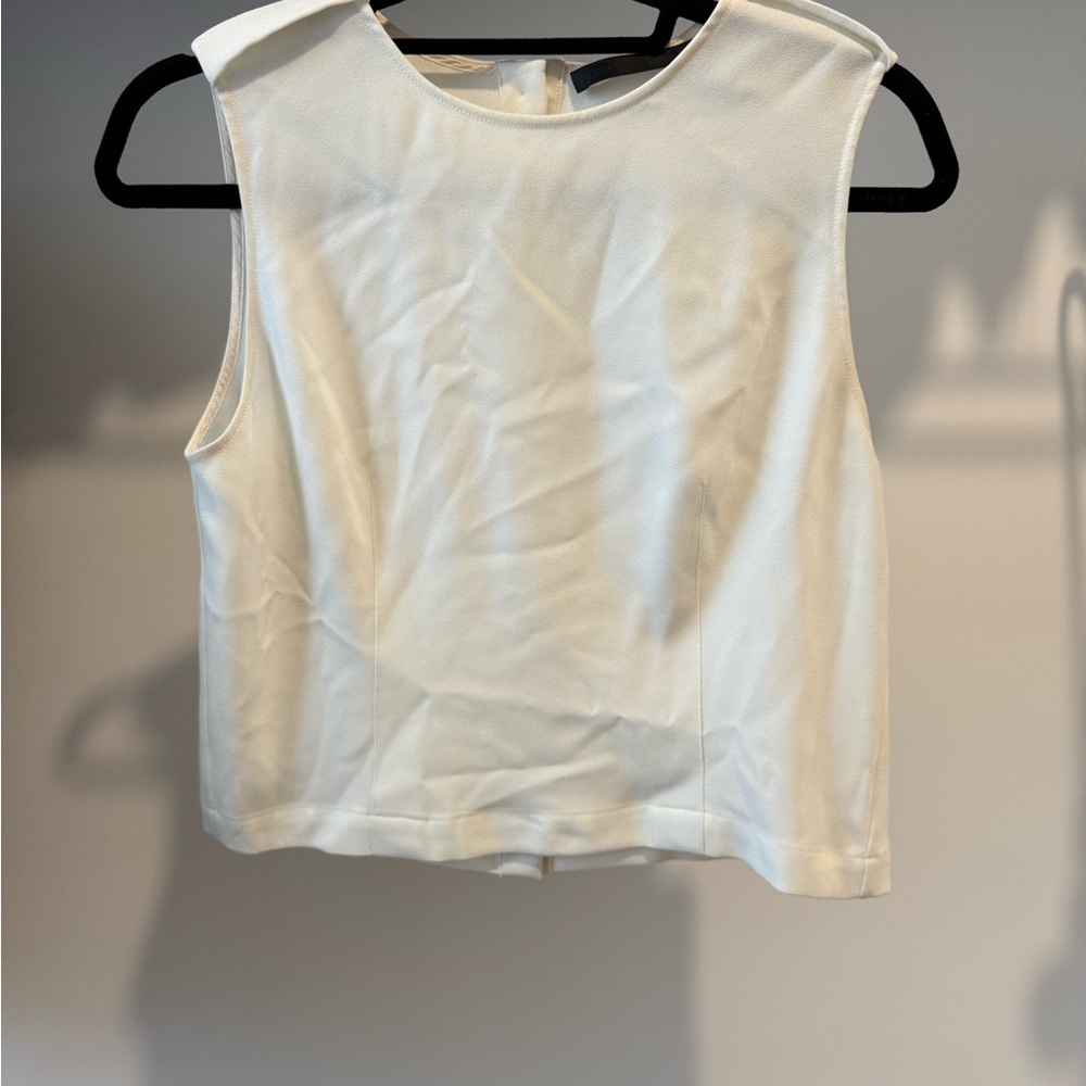 Jenni Kayne Cream Sleeveless Blouse